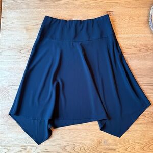 ANN TAYLOR Black Asymmetric Short Skirt Medium Dancer A-Line Flare